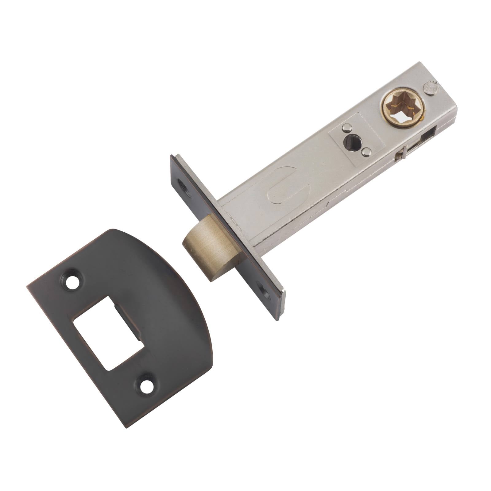 Tradco Split Cam Tube Latch 70mm Backset, Antique Copper