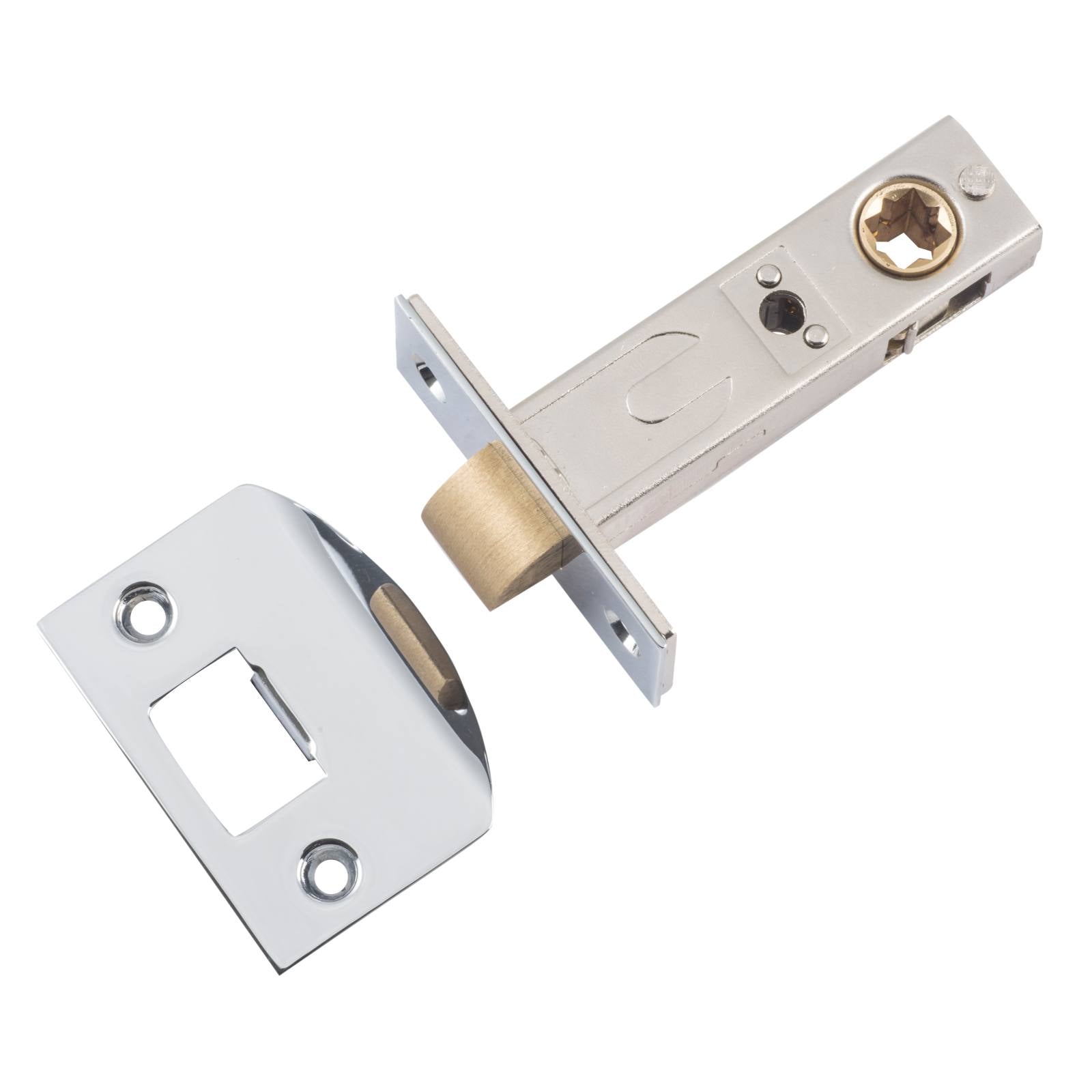 Tradco Split Cam Tube Latch 60mm Backset, Chrome
