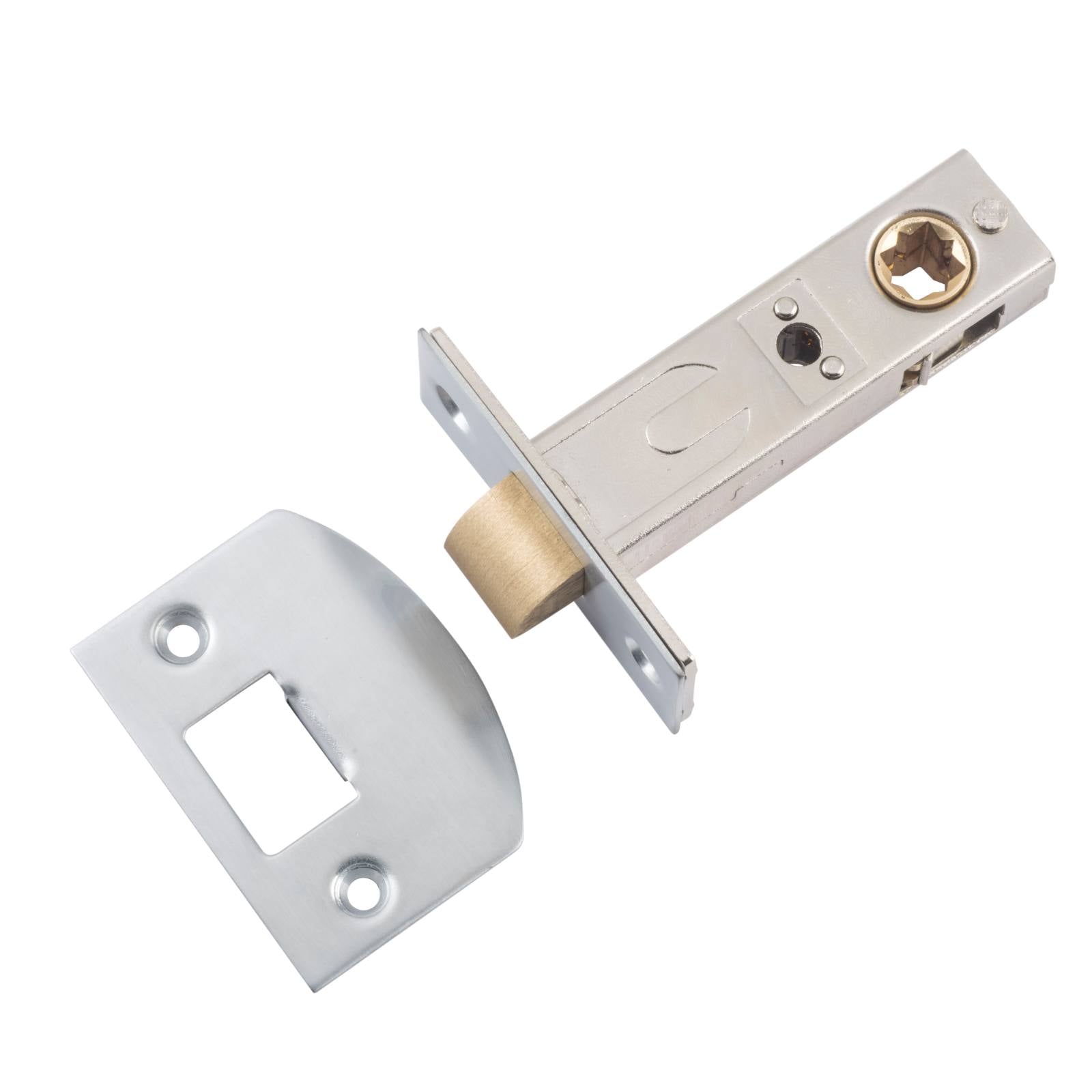 Tradco Split Cam Tube Latch 60mm Backset, Satin Chrome