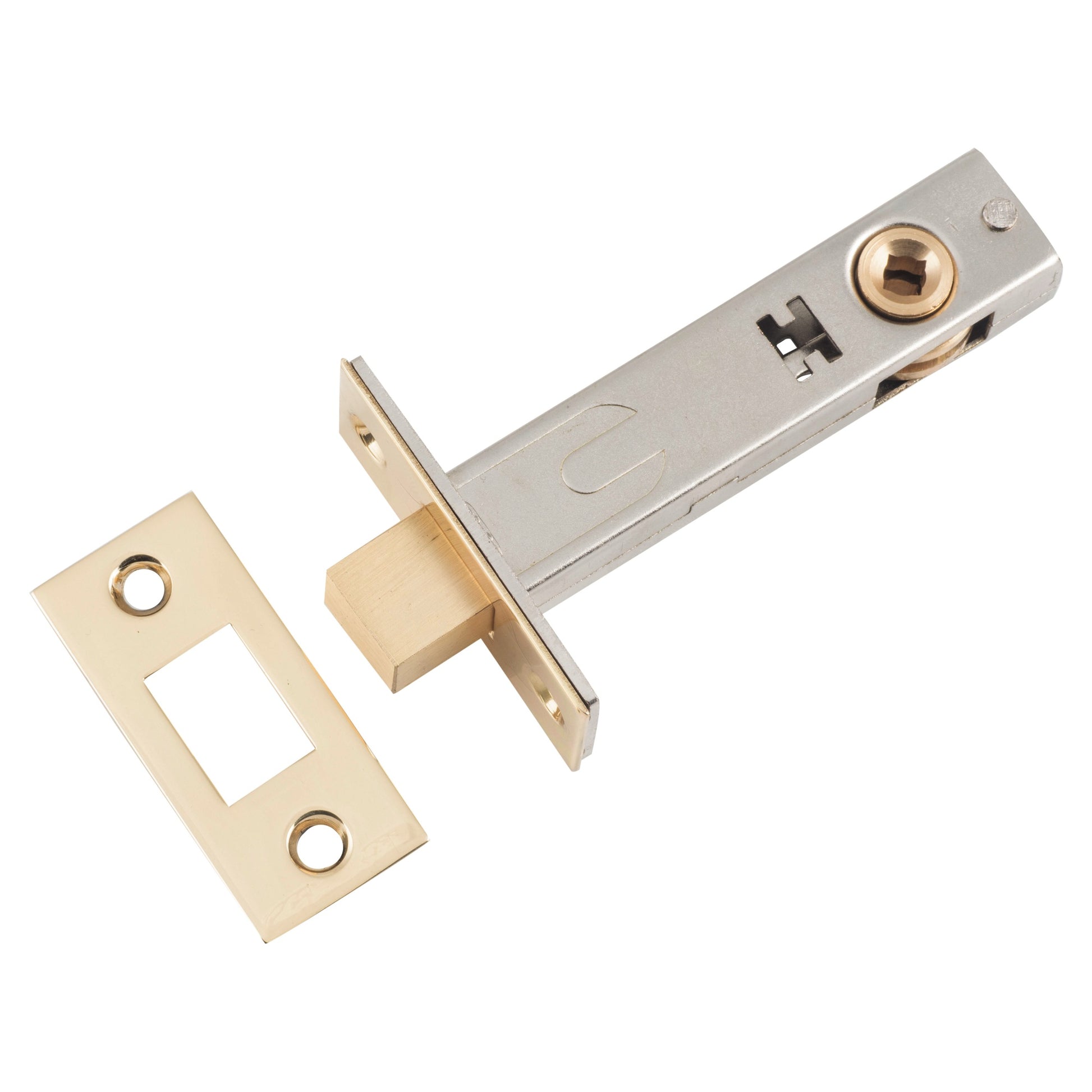 Tubular Privacy Lock (70mm Backset), Polish Brass, Polished Brass