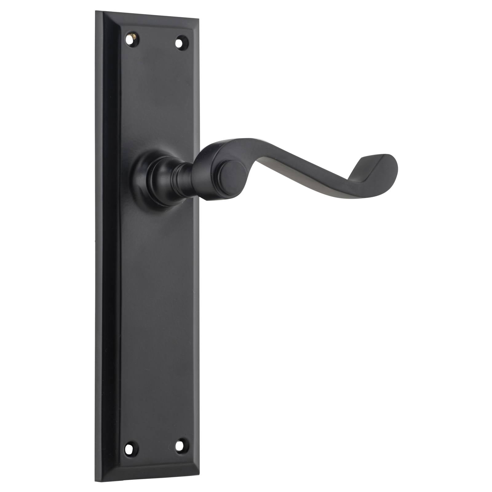 Milton Lever Latch Set, Matte Black
