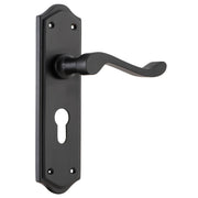 Henley Euro Lever Set, Matte Black