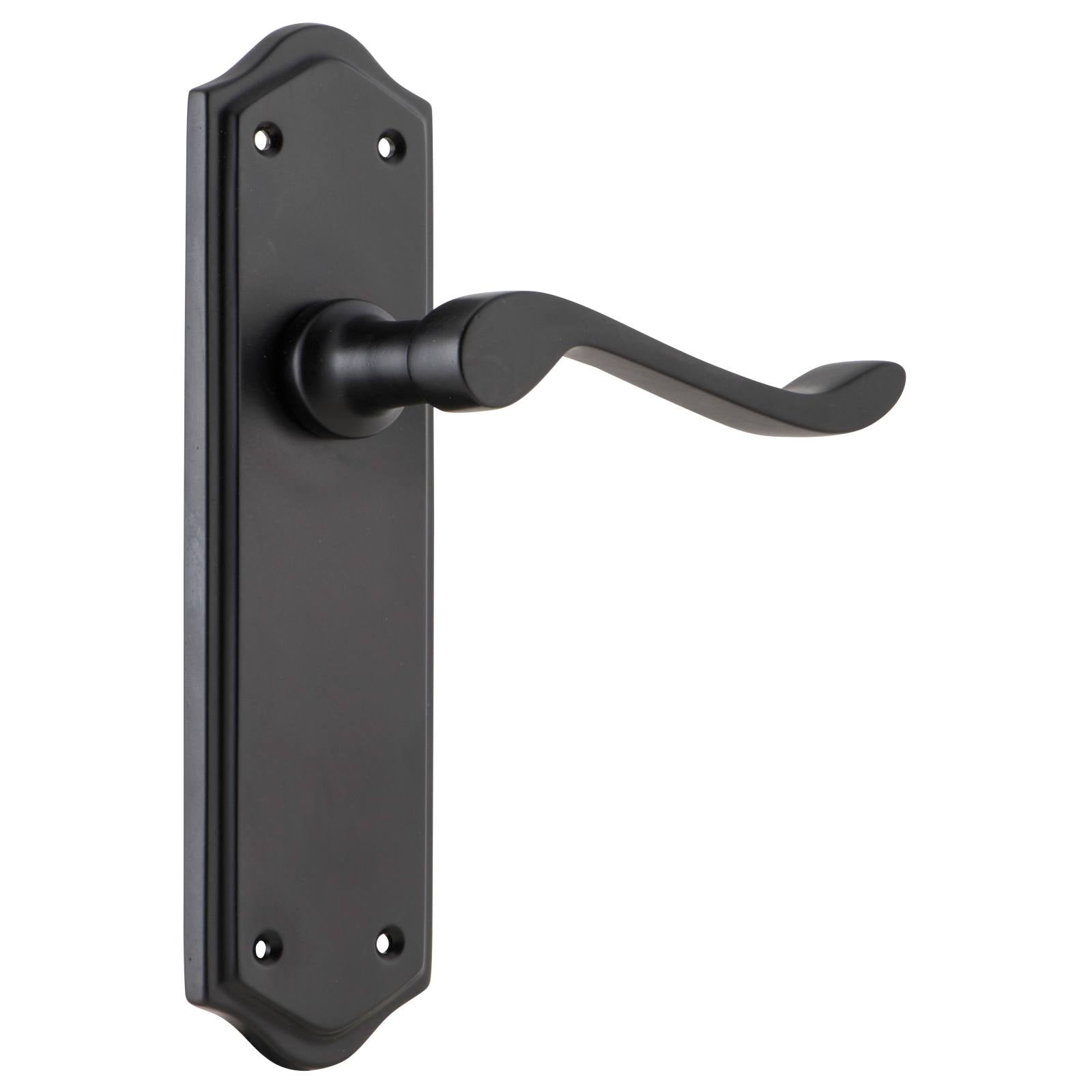 Henley Lever Latch Set, Matte Black