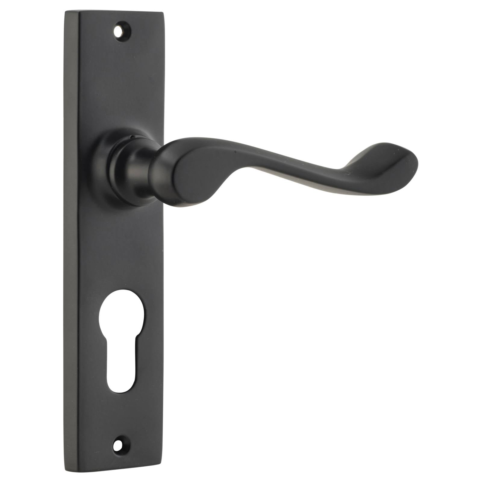 Fremantle Euro Lever Set, Matte Black