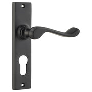 Fremantle Euro Lever Set, Matte Black