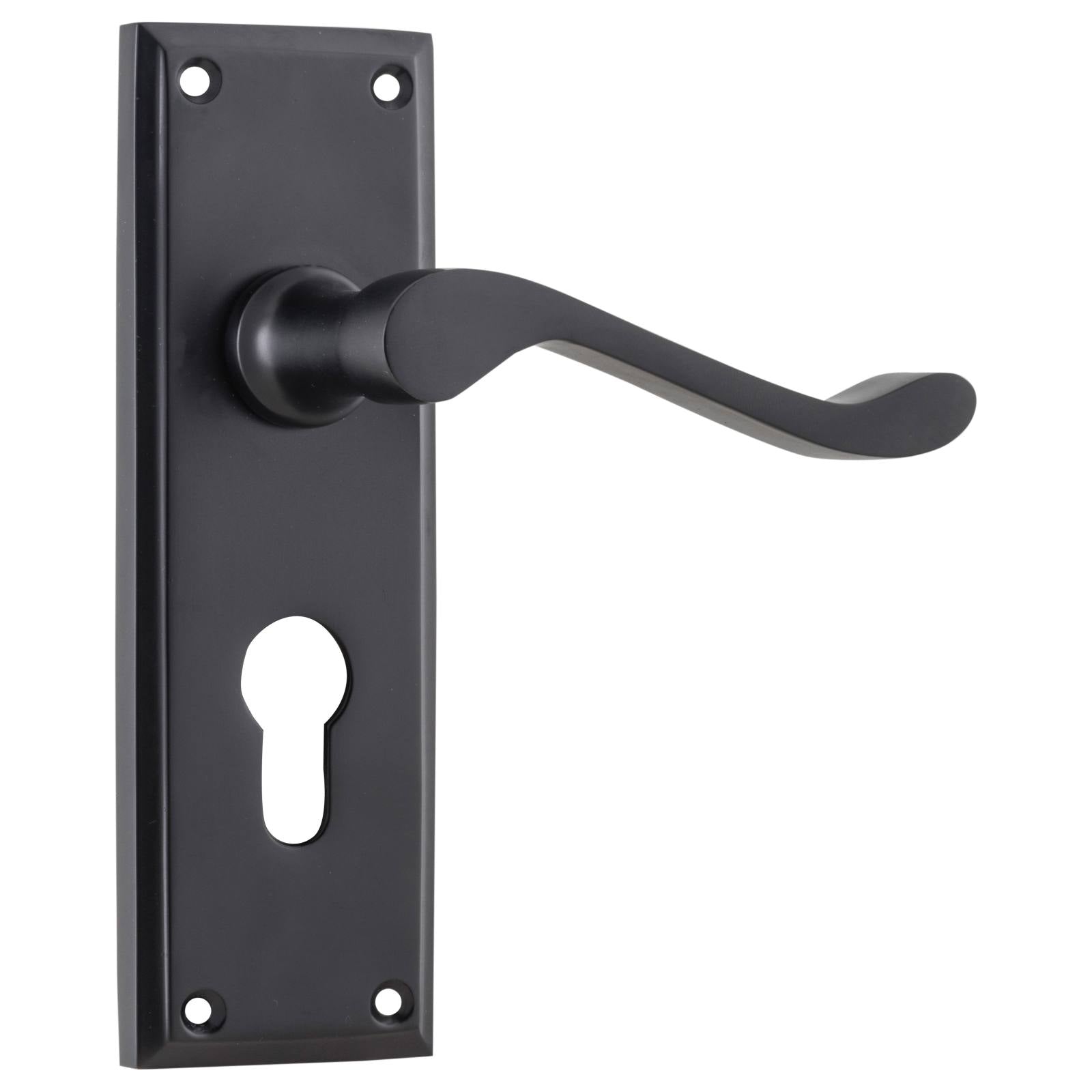 Camden Euro Lever Set, Matte Black