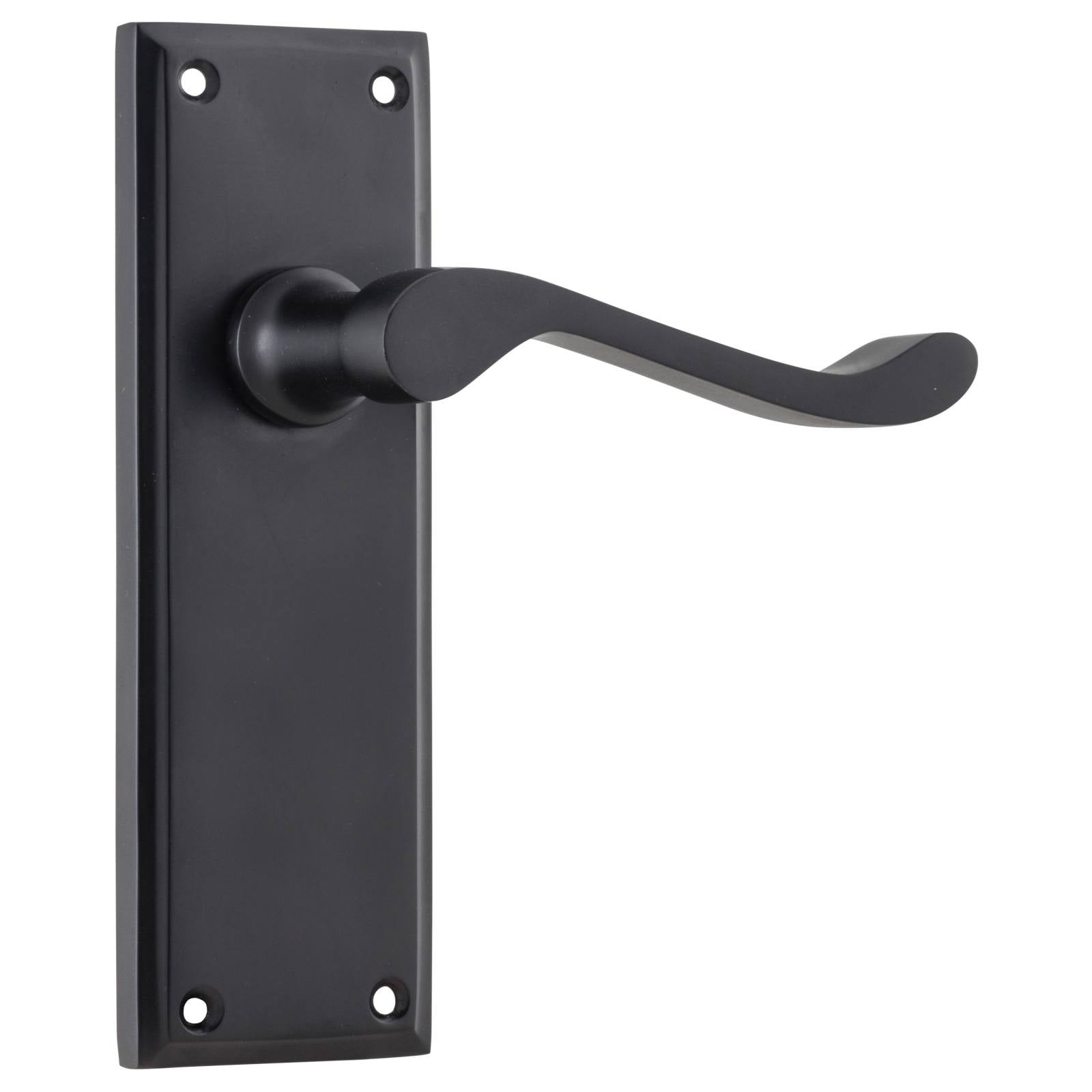 Camden Lever Latch Set, Matte Black