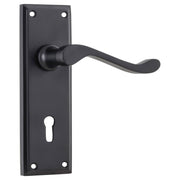Camden Lever Lock Set, Matte Black