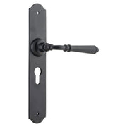 Reims Lever Long Backplate, Matt Black