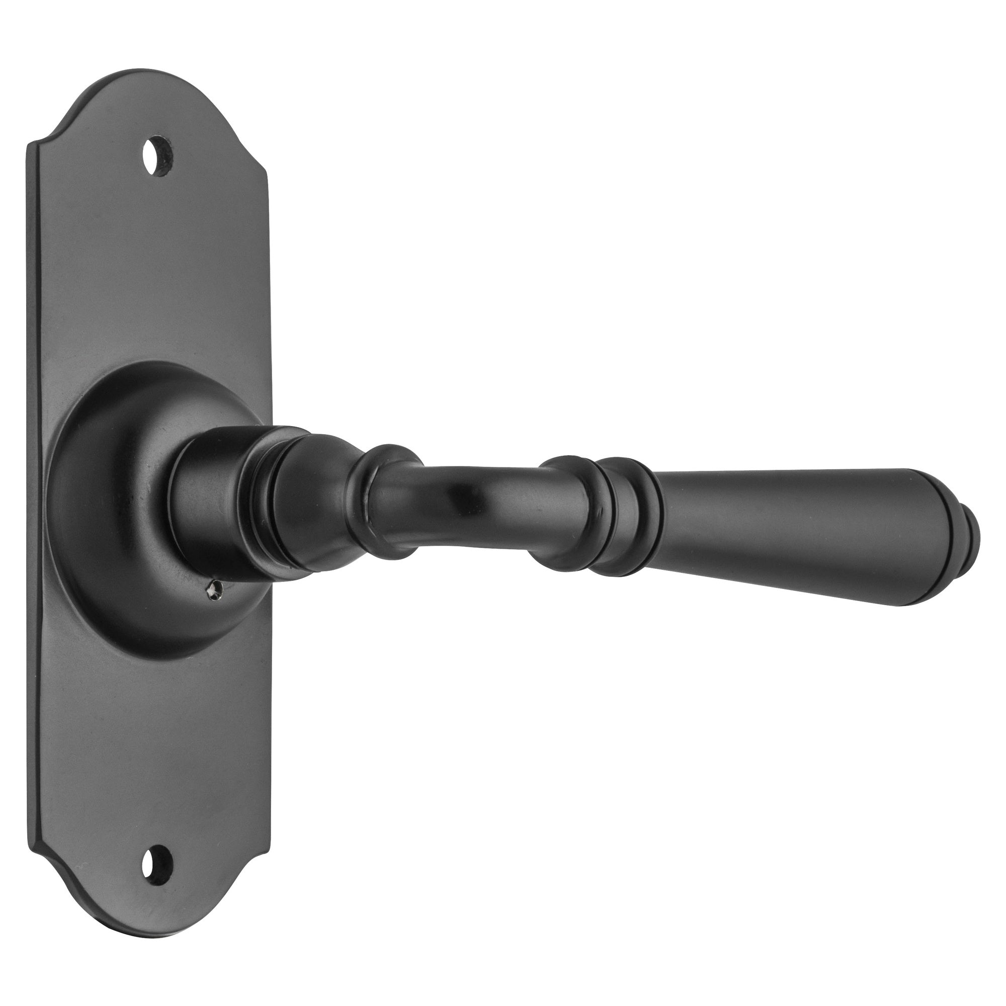 Small Reims Lever Latch Set, Matte Black