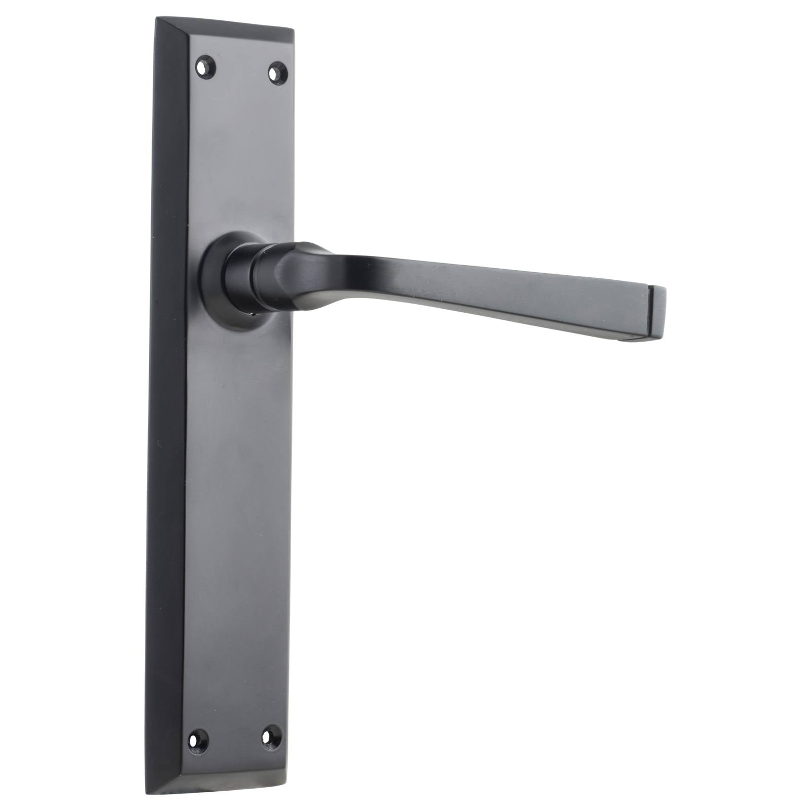 Menton Lever Latch Set, Matte Black