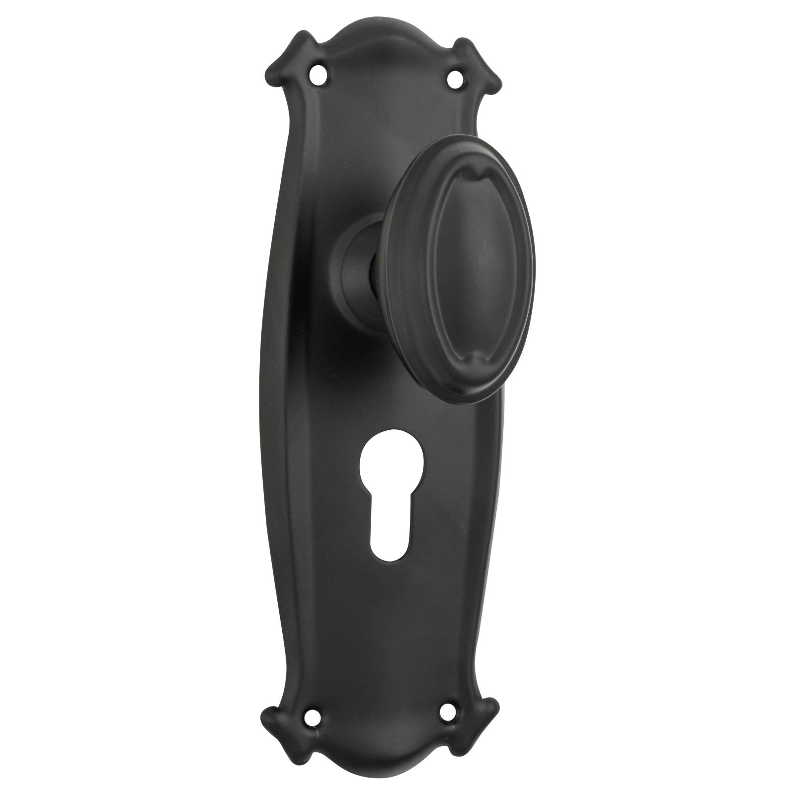 Bungalow Euro Knob Set, Matte Black