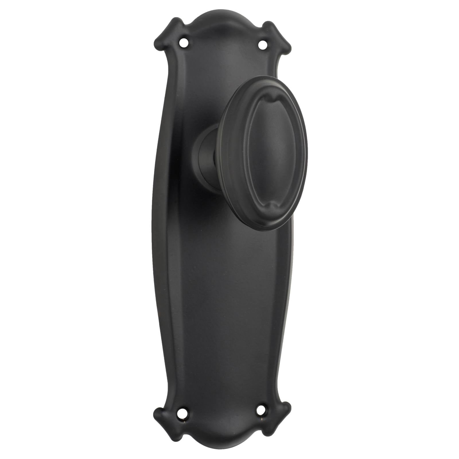 Bungalow Knob Latch Set, Matte Black