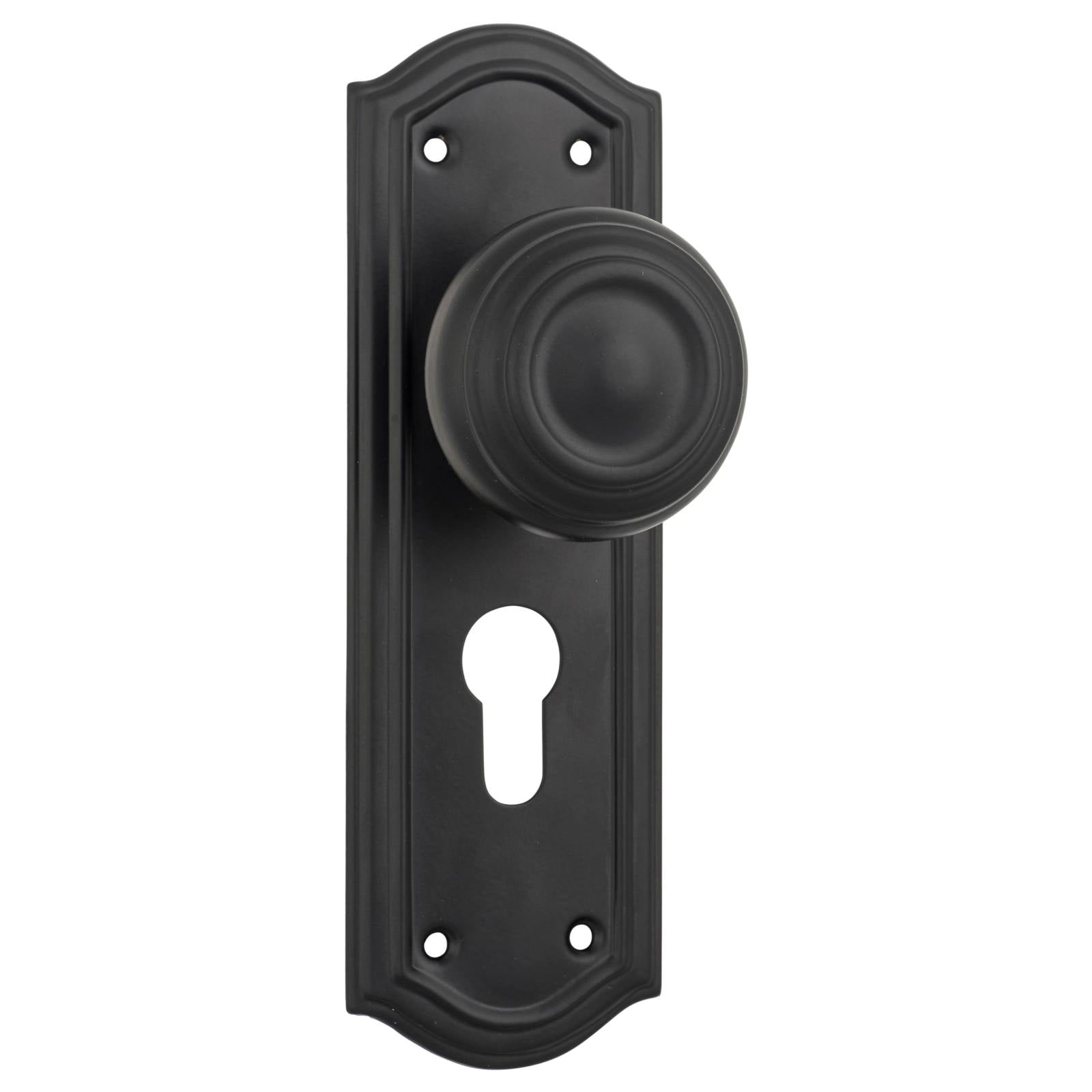 Kensington Euro Knob Set, Matte Black