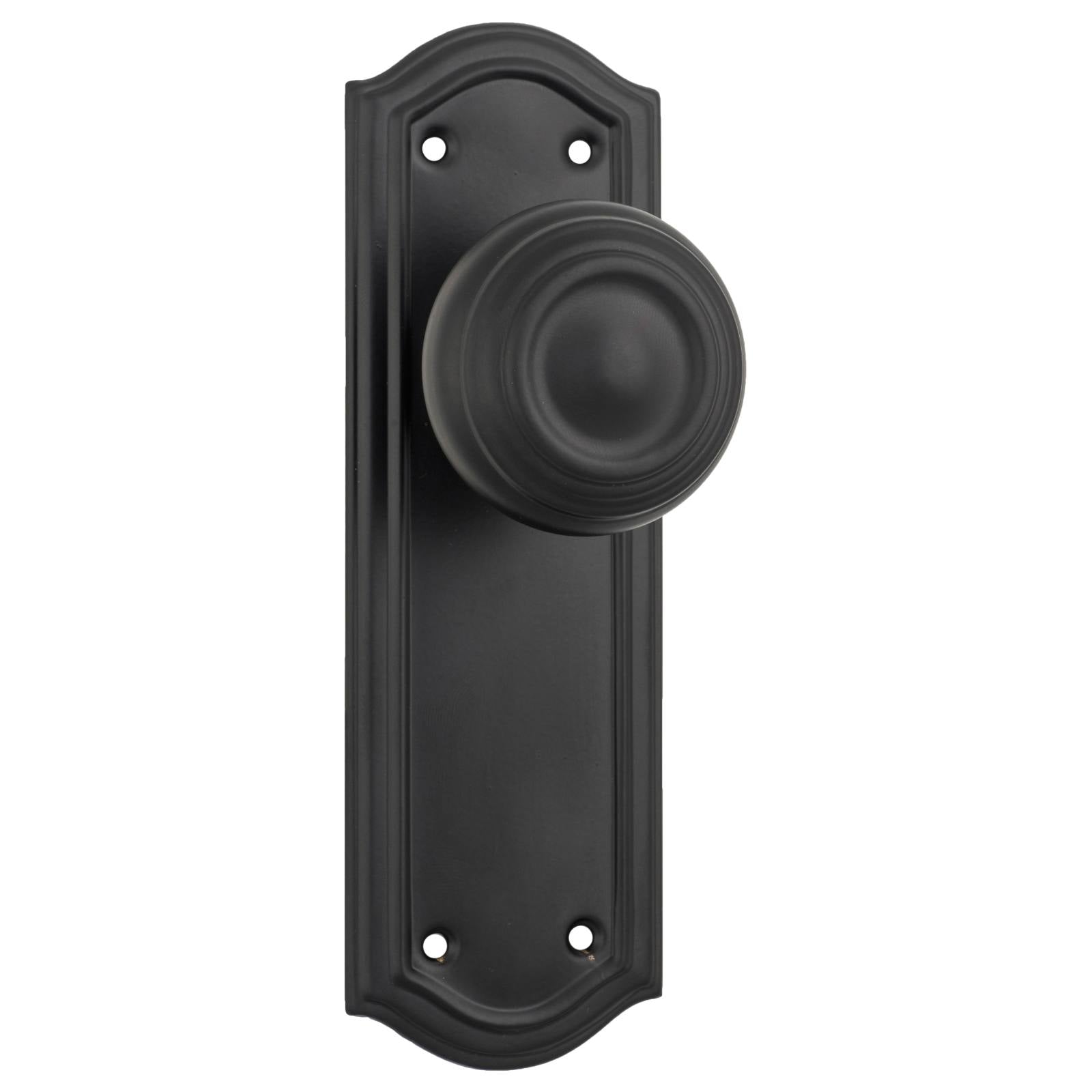 Kensington Knob Latch Set, Matte Black