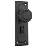 Edwardian Privacy Knob Set, Matte Black