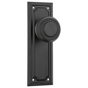 Edwardian Knob Latch Set, Matte Black