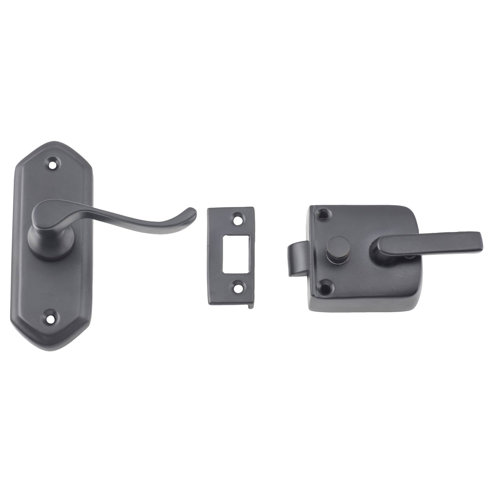 Victorian Screen Door Latch (R Hand), Matte Black