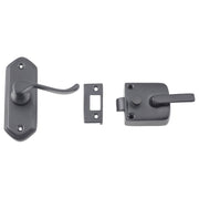 Victorian Screen Door Latch (R Hand), Matte Black