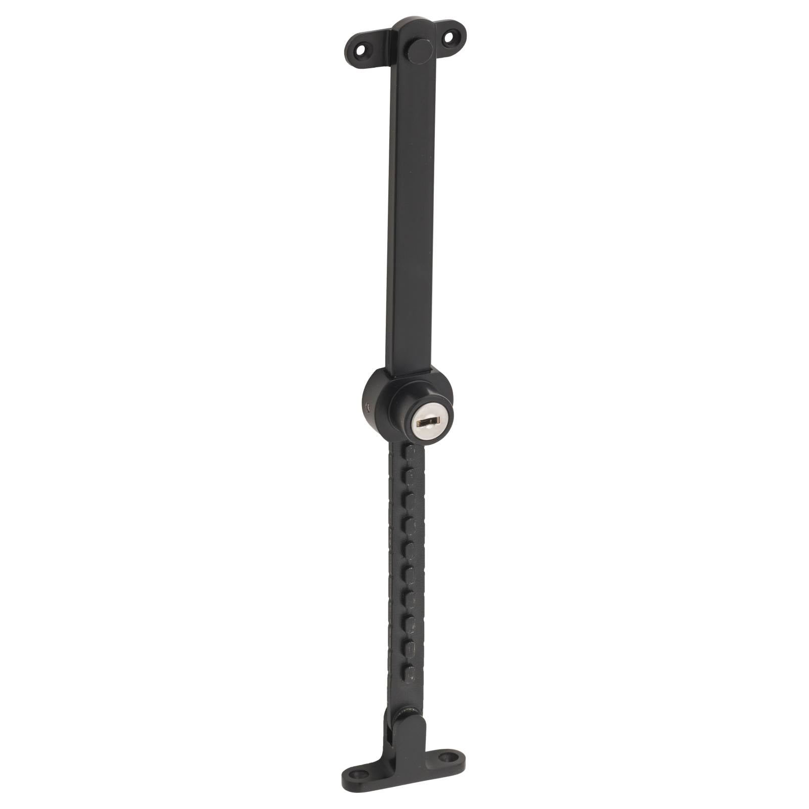 Key Locking Telescopic Window Stay, Matte Black