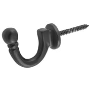 4.5cm Single Tie Back Hook, Matte Black