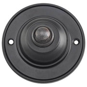 Plain Round Bell Push, Matte Black