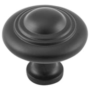 Large Domed Cupboard Knob, Matte Black
