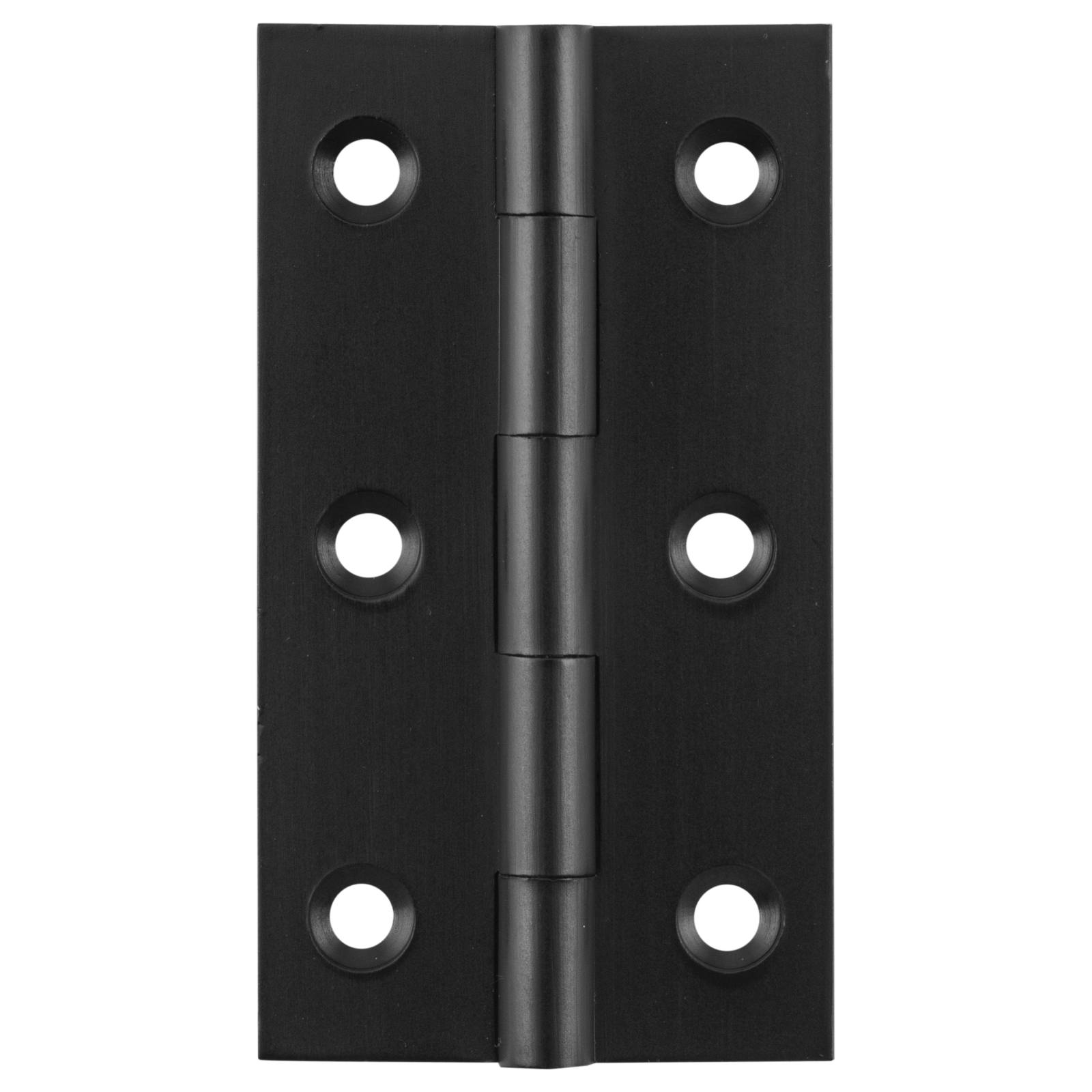 6.3x3.5cm Fixed Pin Cabinet Hinge, Matte Black