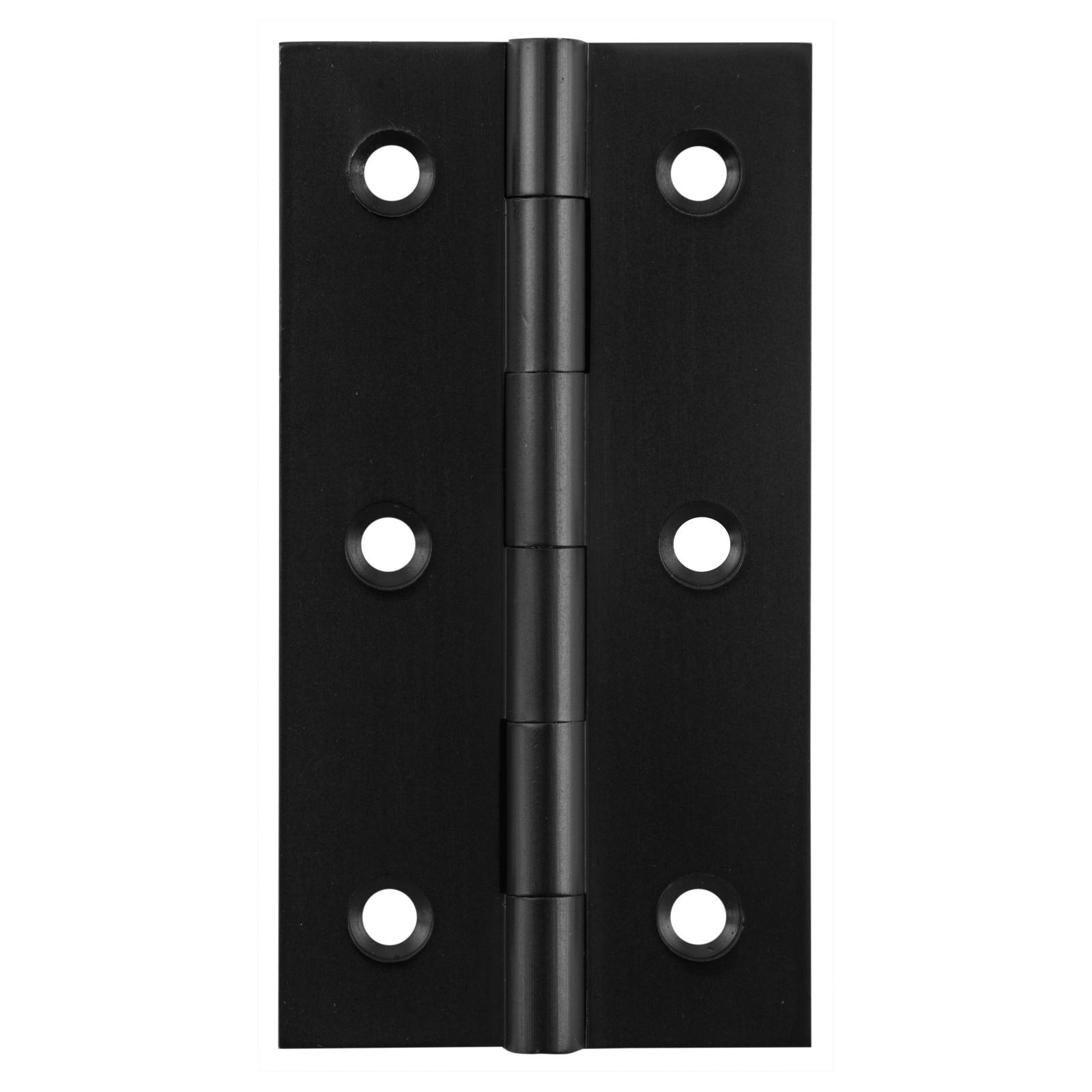 7.6x4.1cm Fixed Pin Cabinet Hinge, Matte Black