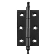 5x2.8cm Fixed Pin Finial Cabinet Hinge, Matte Blk EOL, Matte Black