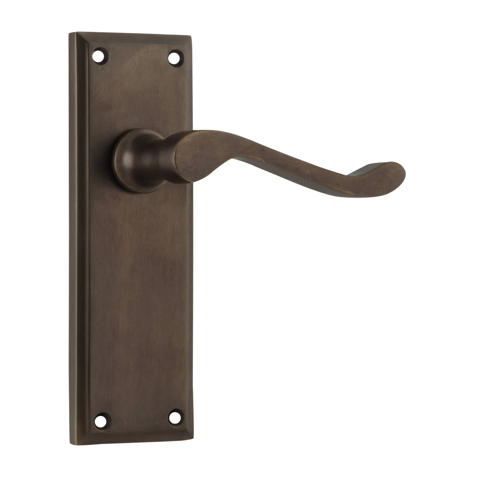 Camden Lever Latch Set, Antique Brass