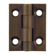 2.5x2.2cm Fixed Pin Cabinet Hinge, Antique Brass