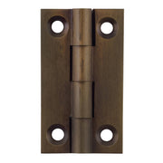 3.8x2.2cm Fixed Pin Cabinet Hinge, Antique Brass
