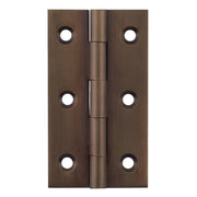6.3x3.5cm Fixed Pin Cabinet Hinge, Antique Brass