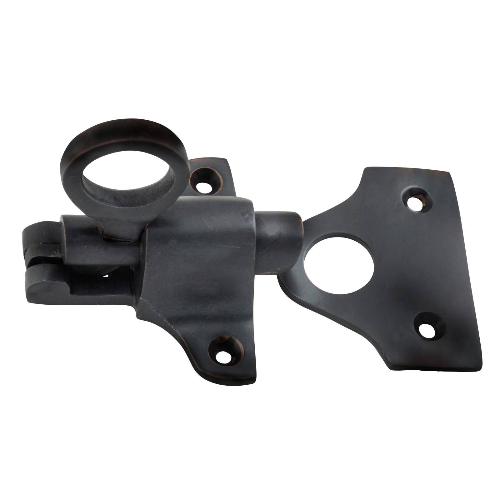 Ring Pull Fanlight Catch, Antique Copper