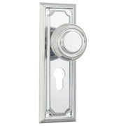 Edwardian Euro Knob Set, Chrome