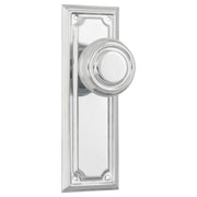 Edwardian Knob Latch Set, Chrome