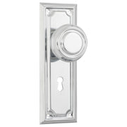 Edwardian Knob Lock Set, Chrome