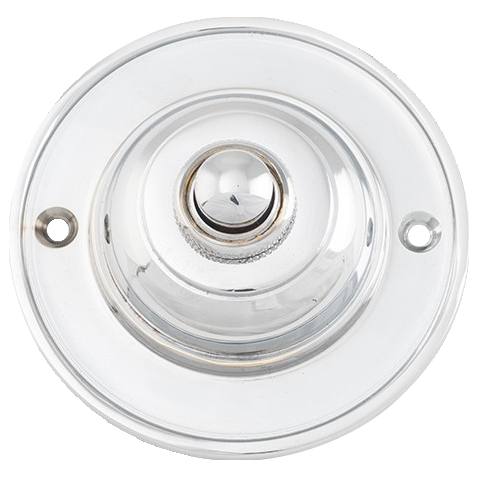 Plain Round Bell Push, Chrome