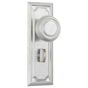 Edwardian Privacy Knob Set, Satin Chrome