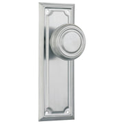 Edwardian Knob Latch Set, Satin Chrome