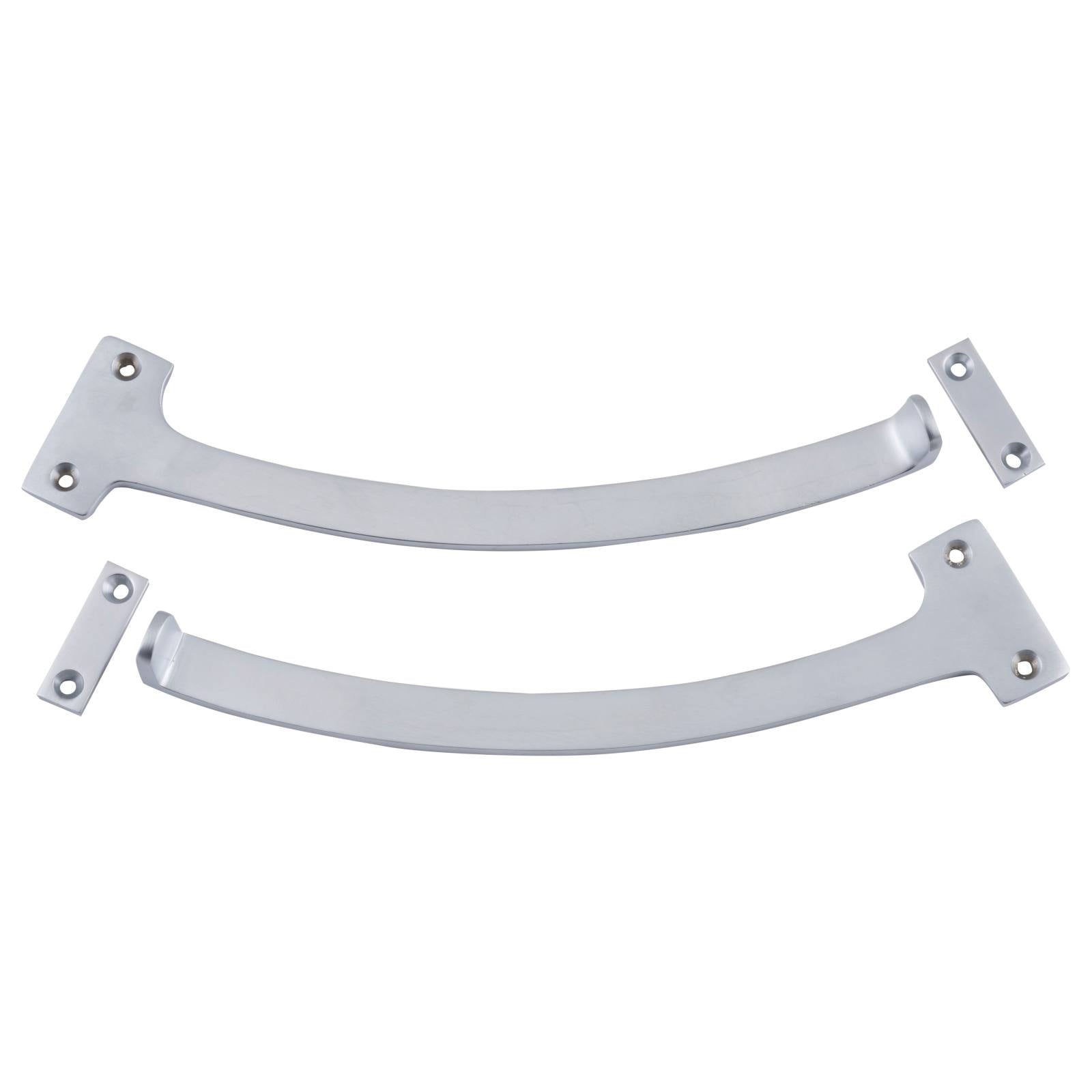 Fanlight Window Stops (Pair), Satin Chrome
