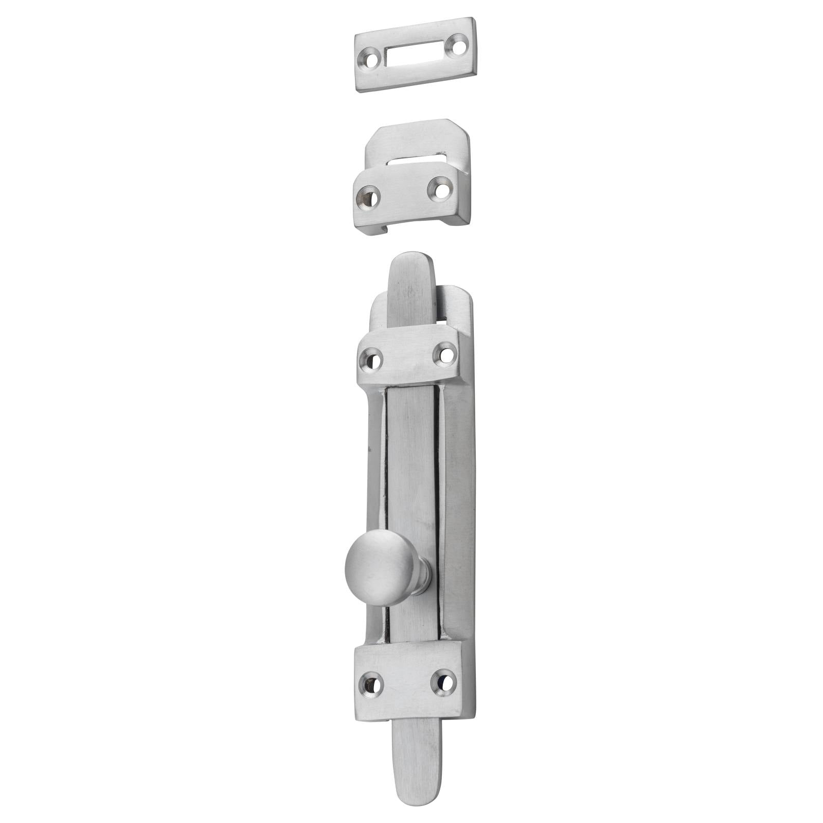 Small Tower Bolt, Satin Chrome