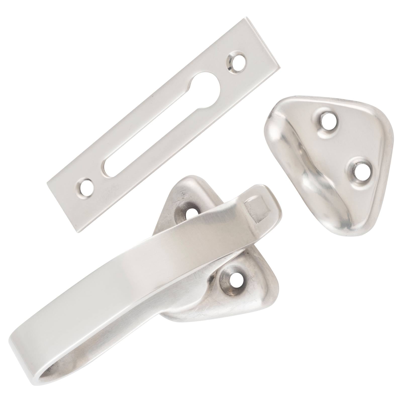 Hopper Window Catch, Satin Nickel – Schots Home Emporium