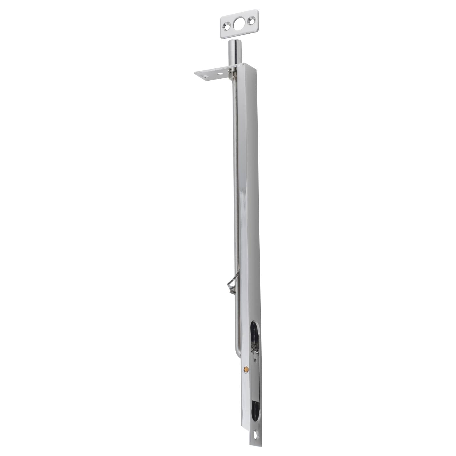 300mm Levered Flush Door Bolt, Polished Nickel