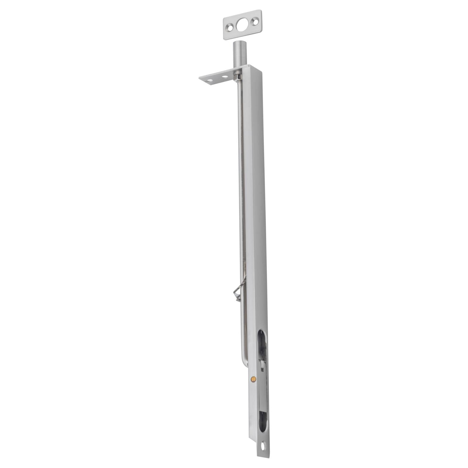 300mm Levered Flush Door Bolt, Satin Nickel