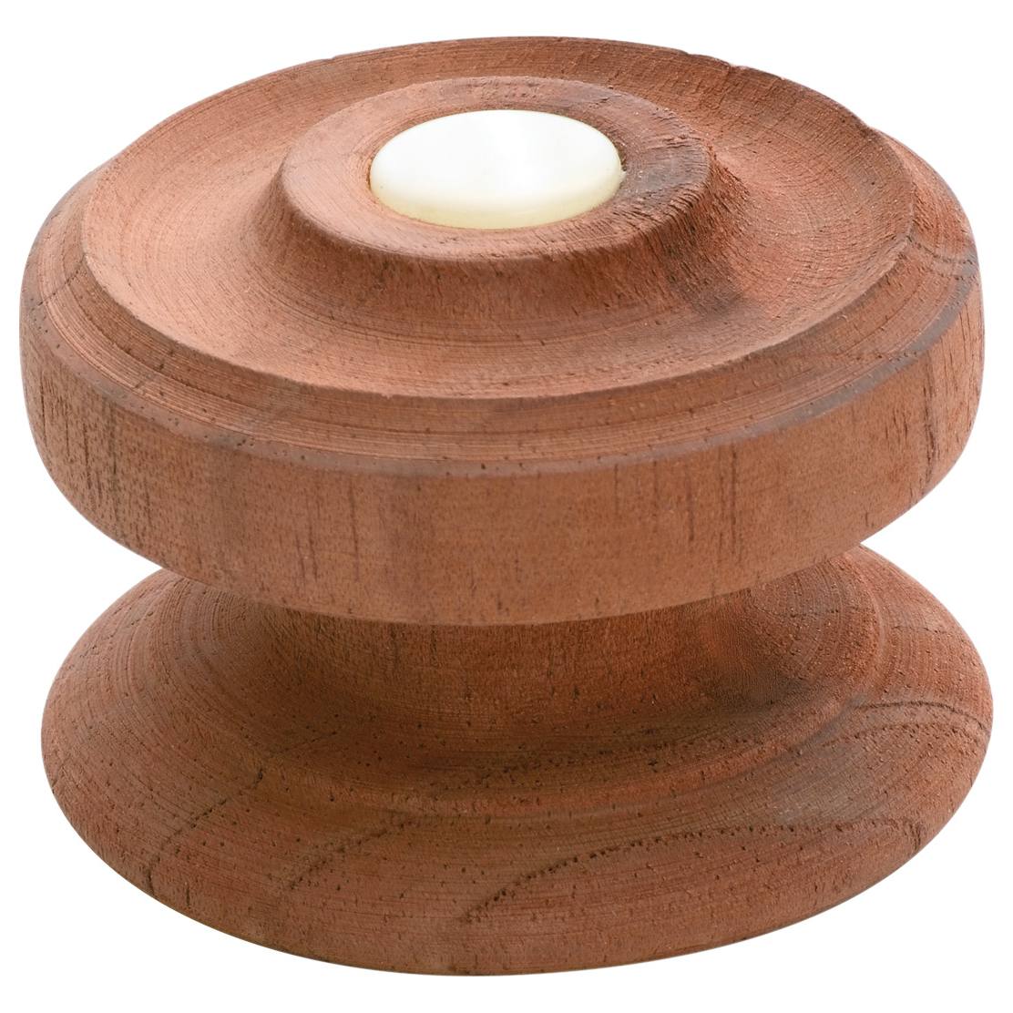 5.4cm Button Woodscrew Cupboard Knob, Mahogany