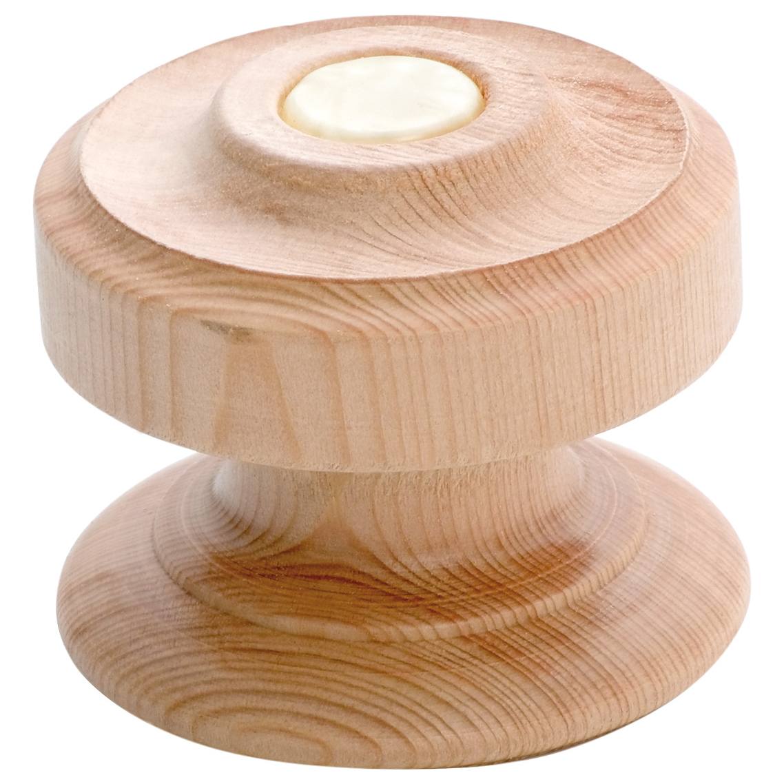 4cm Button Woodscrew Cupboard Knob, Raw