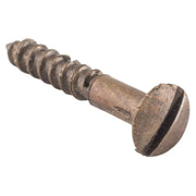Slot Head Raised Countersunk Screw Solid Brass L19mm 5 Gauge, Antique Brass