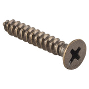 Hinge Screws Solid Brass L25mm 8 Gauge, Antique Brass